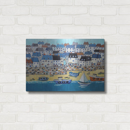 Luxe Metal Art 'Cornwall Calling Again' by Holly Wojhan, Metal Wall Art,24x16