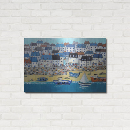 Luxe Metal Art 'Cornwall Calling Again' by Holly Wojhan, Metal Wall Art,36x24