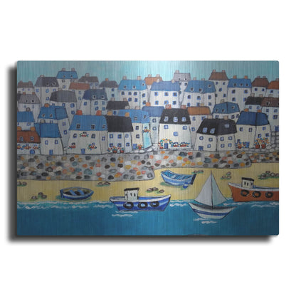 Luxe Metal Art 'Cornwall Calling Again' by Holly Wojhan, Metal Wall Art
