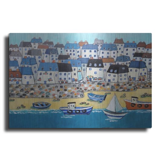 Luxe Metal Art 'Cornwall Calling Again' by Holly Wojhan, Metal Wall Art