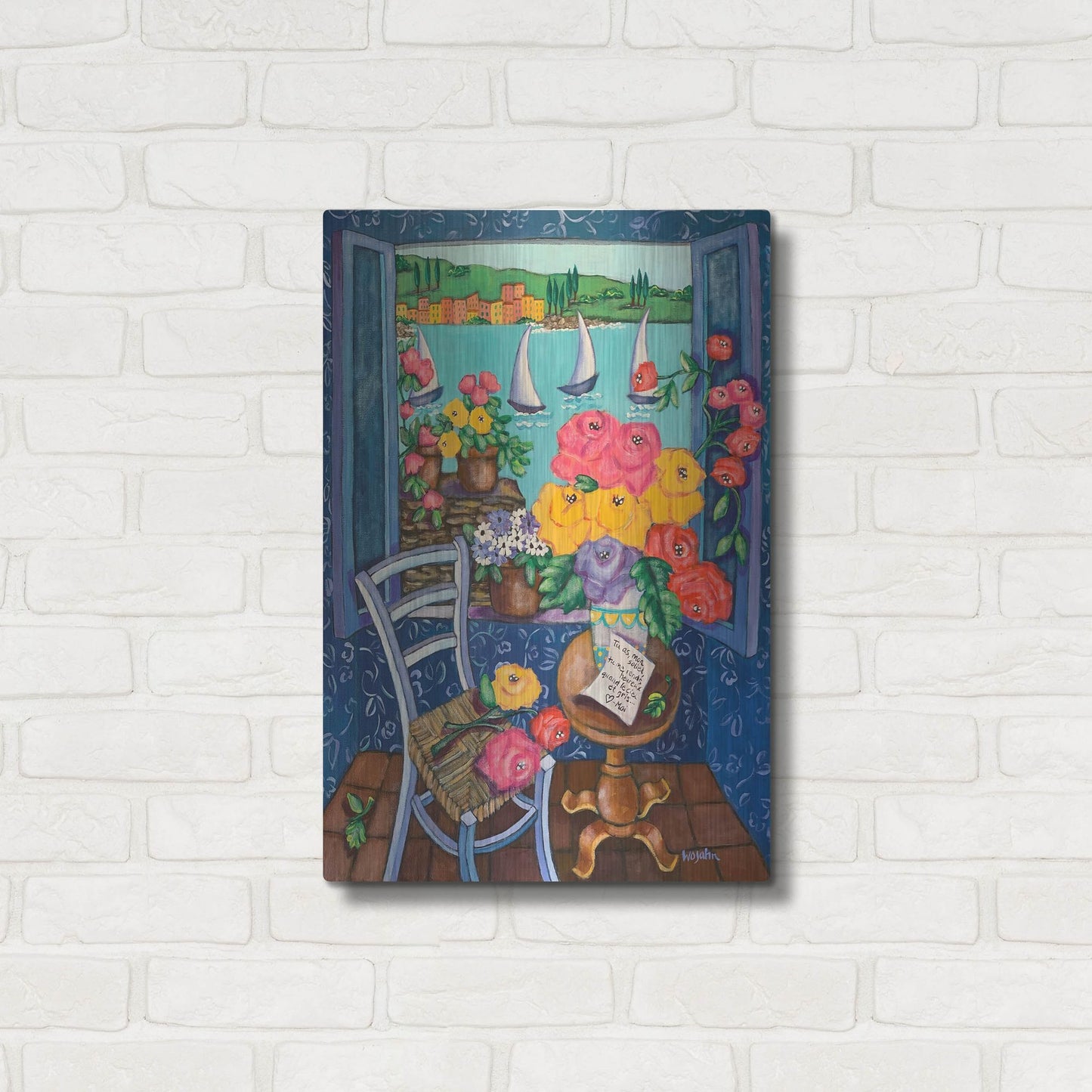 Luxe Metal Art 'Une Vue de Reve' by Holly Wojhan, Metal Wall Art,16x24