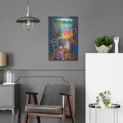 Luxe Metal Art 'Une Vue de Reve' by Holly Wojhan, Metal Wall Art,16x24