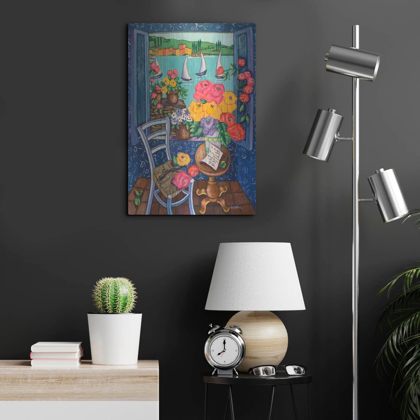 Luxe Metal Art 'Une Vue de Reve' by Holly Wojhan, Metal Wall Art,16x24