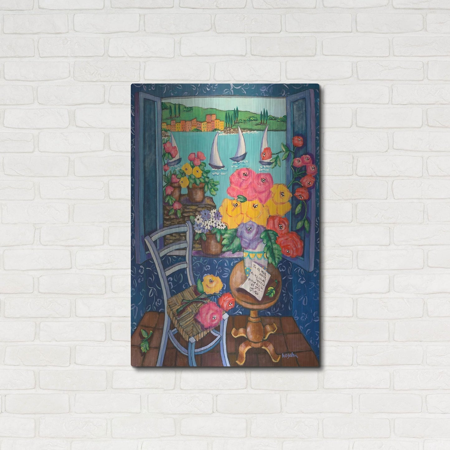 Luxe Metal Art 'Une Vue de Reve' by Holly Wojhan, Metal Wall Art,24x36