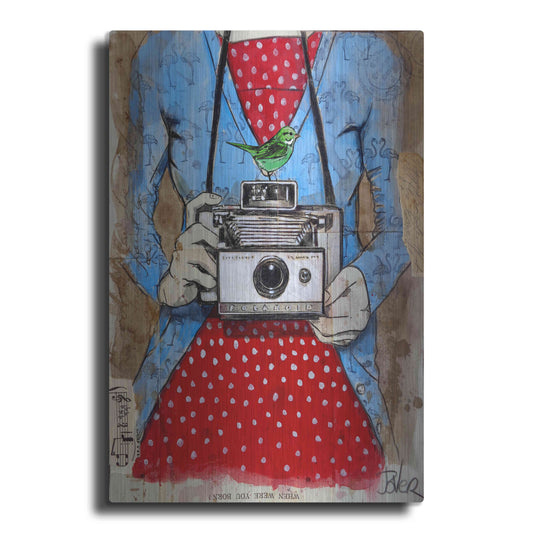 Luxe Metal Art 'Blue Flamingo' by Loui Jover, Metal Wall Art