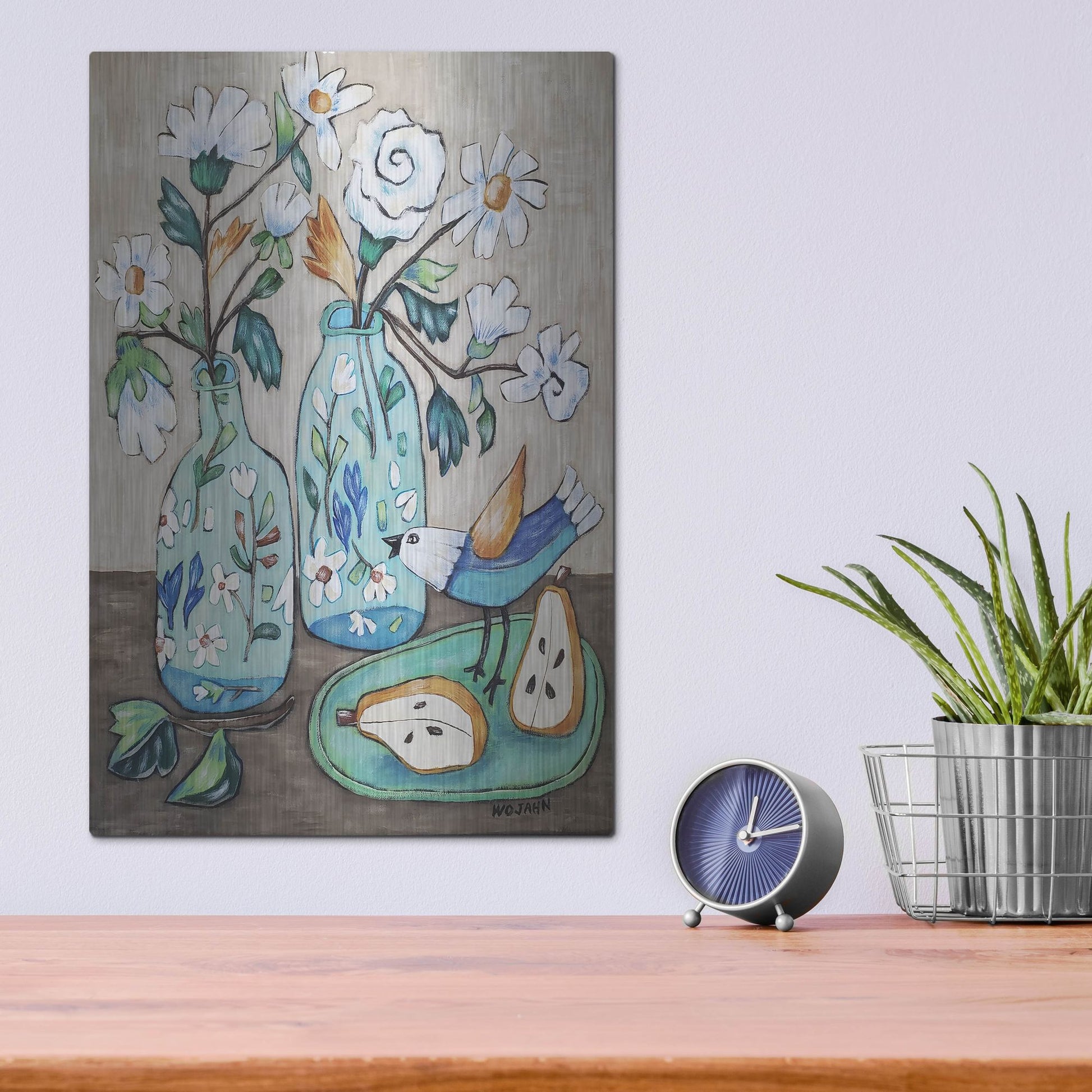 Luxe Metal Art 'It's Morning' by Holly Wojhan, Metal Wall Art,12x16