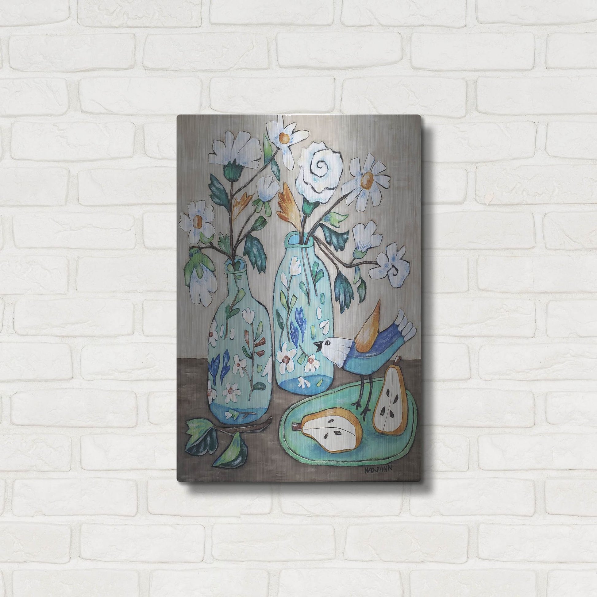 Luxe Metal Art 'It's Morning' by Holly Wojhan, Metal Wall Art,16x24