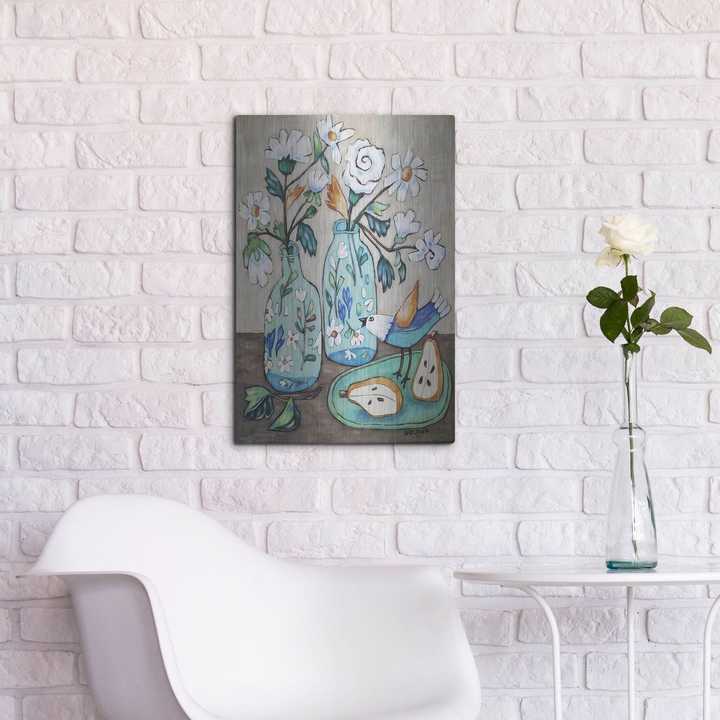 Luxe Metal Art 'It's Morning' by Holly Wojhan, Metal Wall Art,16x24