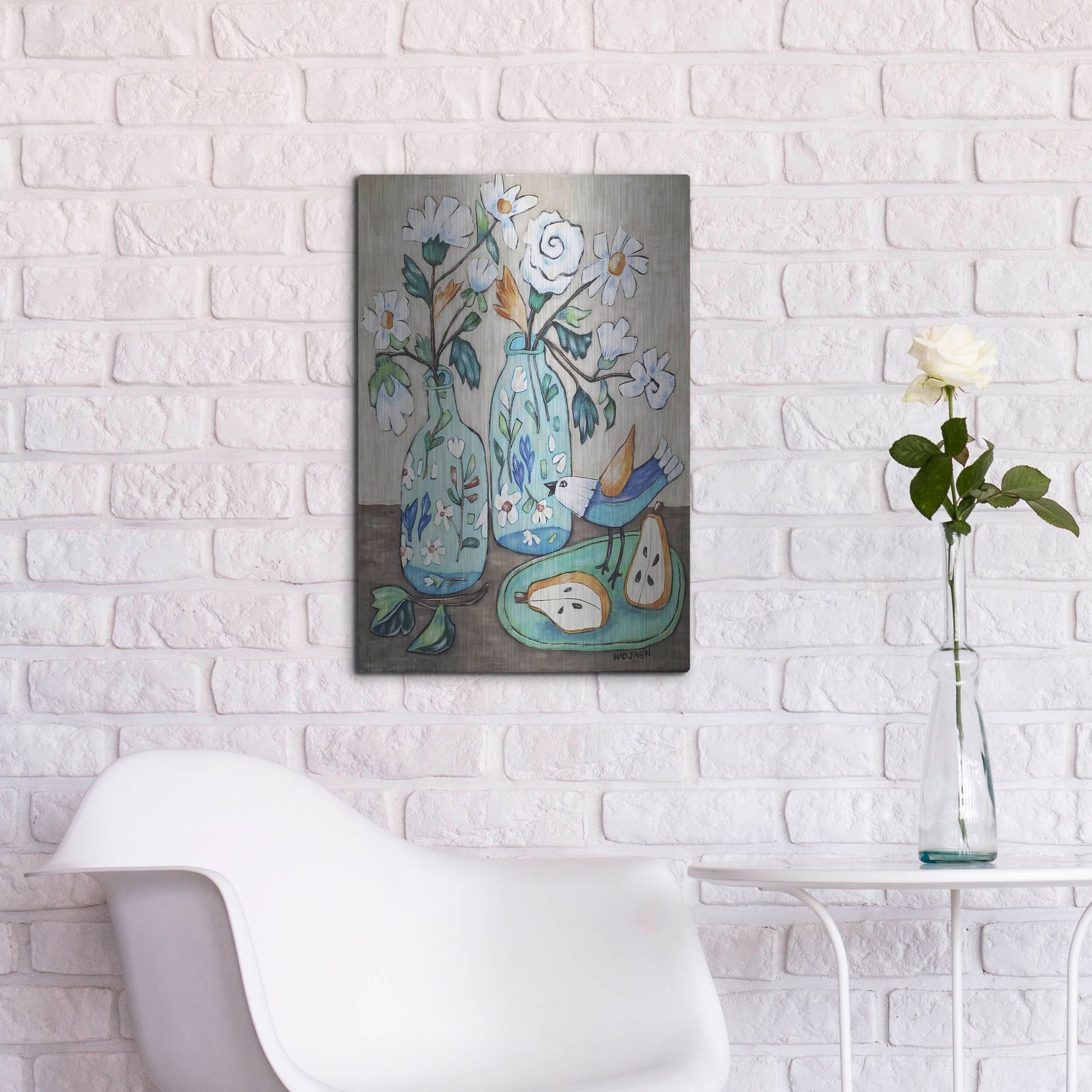 Luxe Metal Art 'It's Morning' by Holly Wojhan, Metal Wall Art,16x24