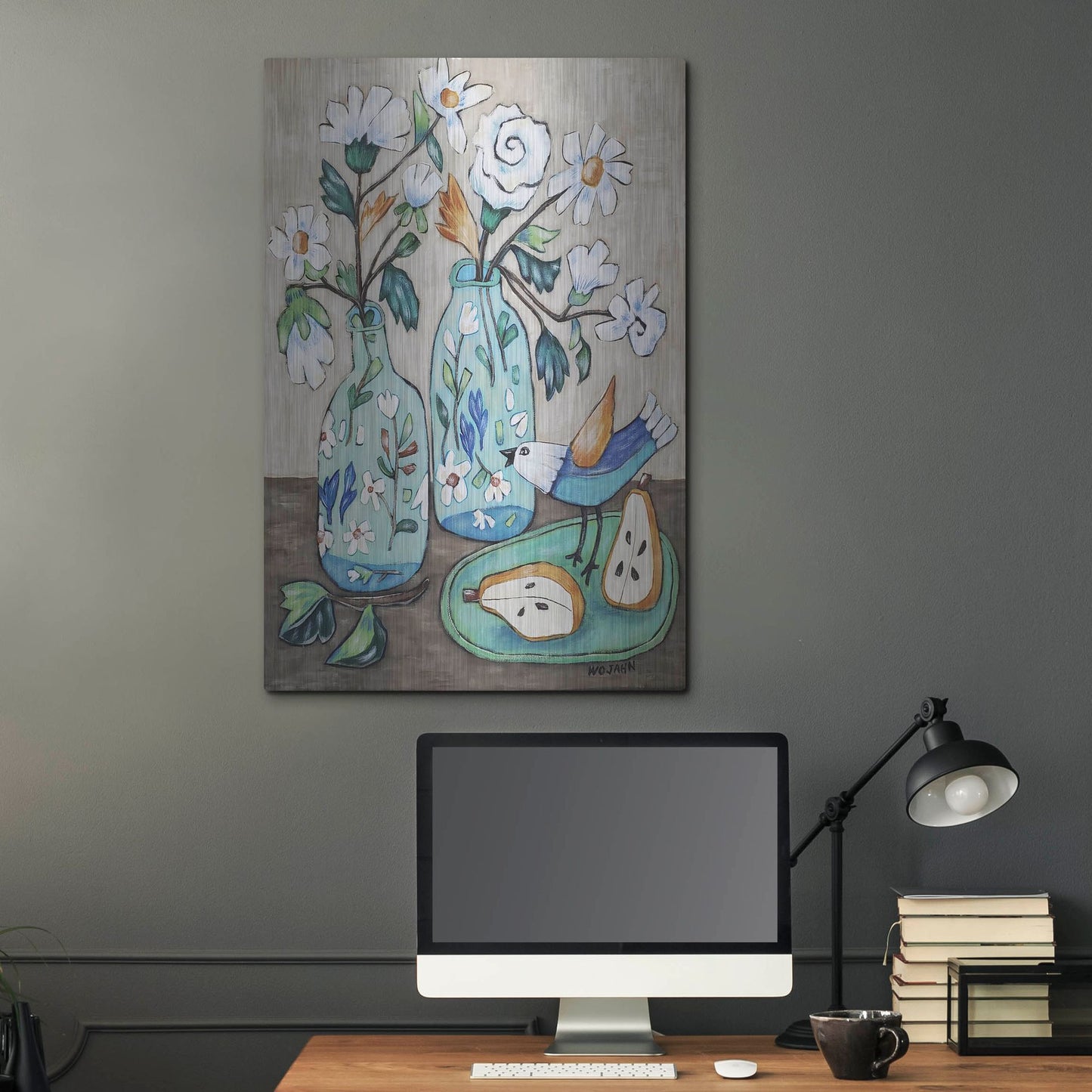 Luxe Metal Art 'It's Morning' by Holly Wojhan, Metal Wall Art,24x36