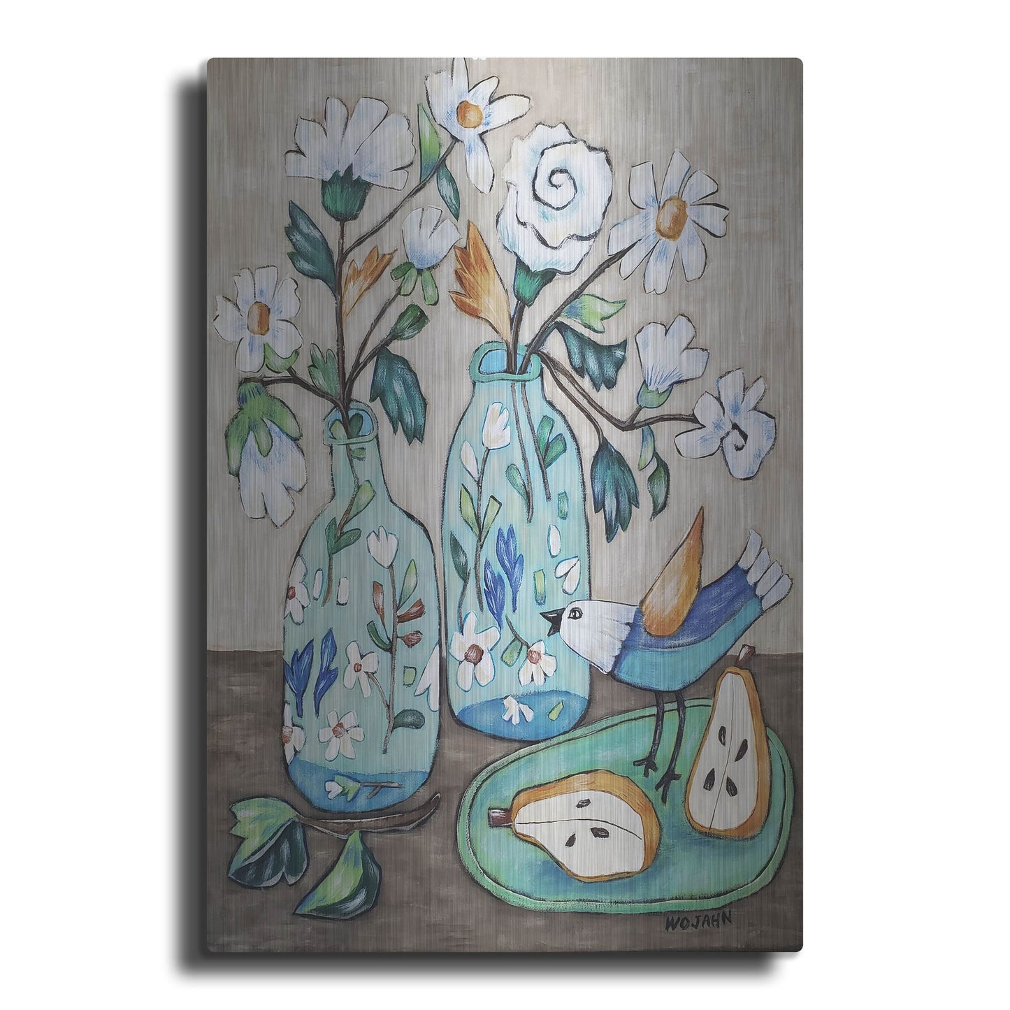 Luxe Metal Art 'It's Morning' by Holly Wojhan, Metal Wall Art