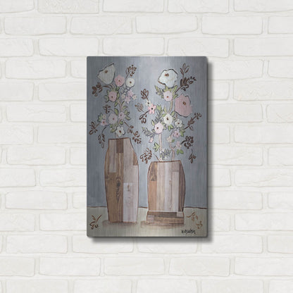 Luxe Metal Art 'Morning Pinks' by Holly Wojhan, Metal Wall Art,16x24