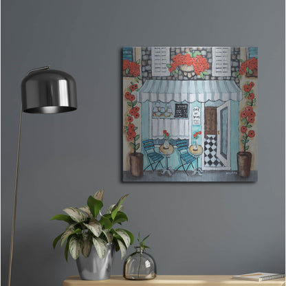 Luxe Metal Art 'Cafe Francase Hi Res' by Holly Wojhan, Metal Wall Art,24x24