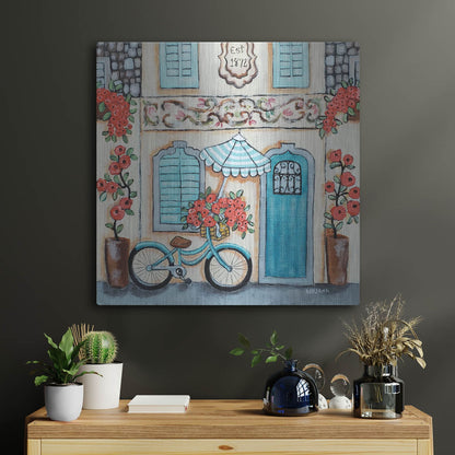 Luxe Metal Art 'Cafe Italia Hi Res' by Holly Wojhan, Metal Wall Art,24x24