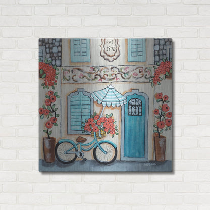 Luxe Metal Art 'Cafe Italia Hi Res' by Holly Wojhan, Metal Wall Art,36x36