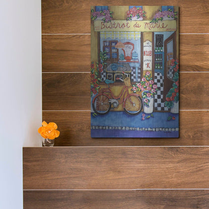 Luxe Metal Art 'Bistrot de Marie' by Holly Wojhan, Metal Wall Art,12x16