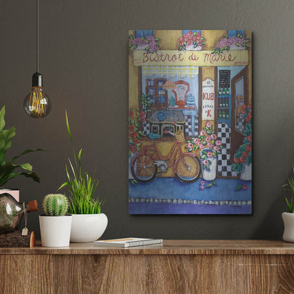 Luxe Metal Art 'Bistrot de Marie' by Holly Wojhan, Metal Wall Art,12x16