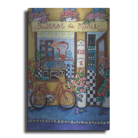 Luxe Metal Art 'Bistrot de Marie' by Holly Wojhan, Metal Wall Art