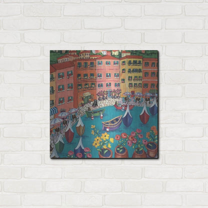 Luxe Metal Art 'Villefranche Sur Mer' by Holly Wojhan, Metal Wall Art,24x24