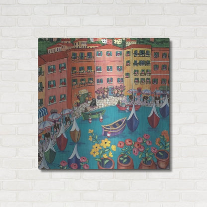 Luxe Metal Art 'Villefranche Sur Mer' by Holly Wojhan, Metal Wall Art,36x36