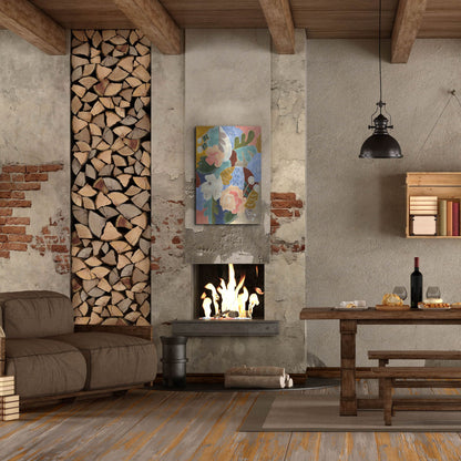 Luxe Metal Art 'Melange of Flowers' by Holly Wojhan, Metal Wall Art,24x36