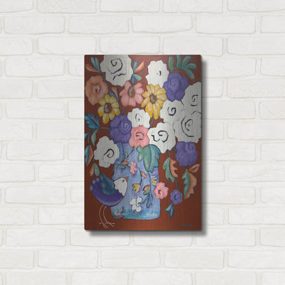 Luxe Metal Art 'Brightly' by Holly Wojhan, Metal Wall Art,16x24