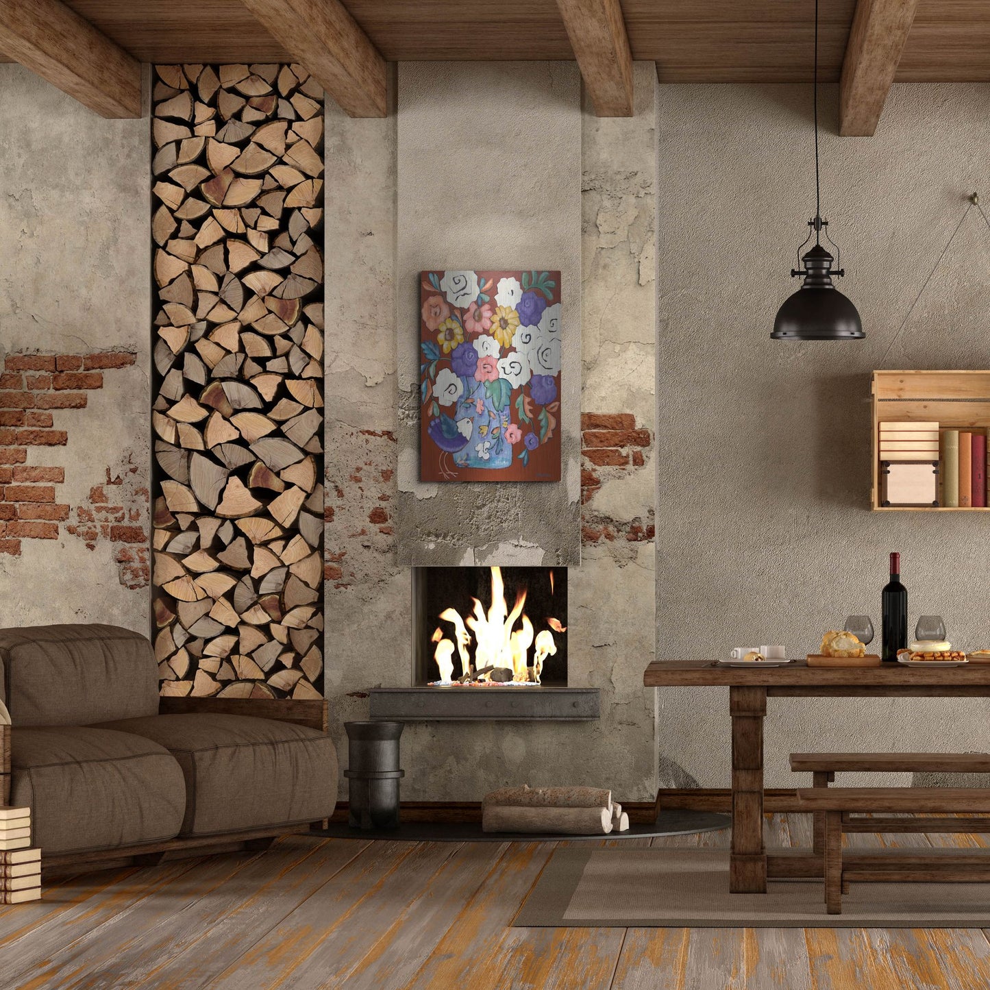 Luxe Metal Art 'Brightly' by Holly Wojhan, Metal Wall Art,24x36