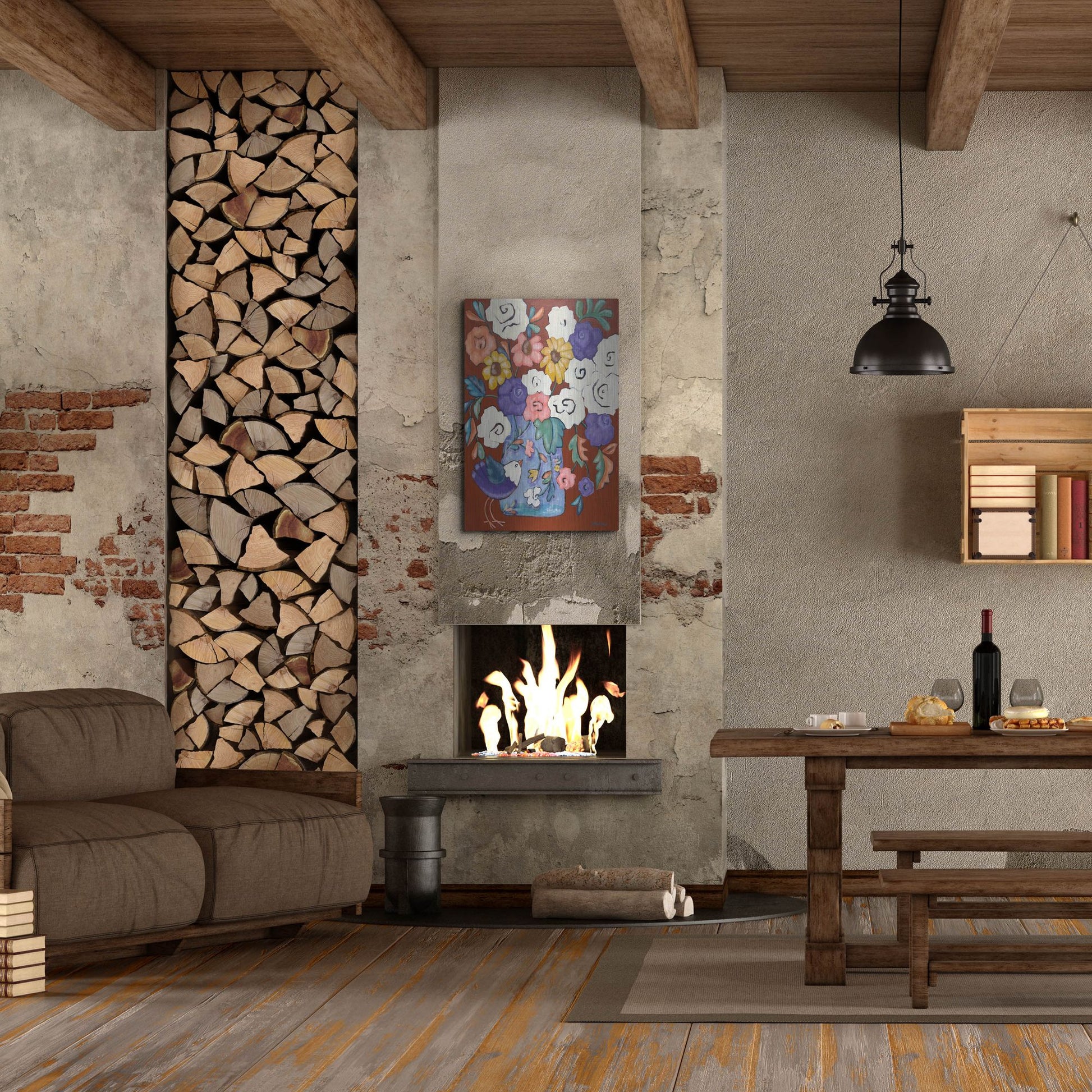 Luxe Metal Art 'Brightly' by Holly Wojhan, Metal Wall Art,24x36