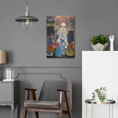 Luxe Metal Art 'Le Joie de Travail' by Holly Wojhan, Metal Wall Art,16x24