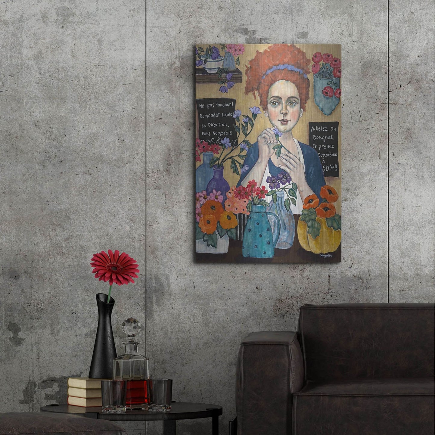 Luxe Metal Art 'Le Joie de Travail' by Holly Wojhan, Metal Wall Art,24x36