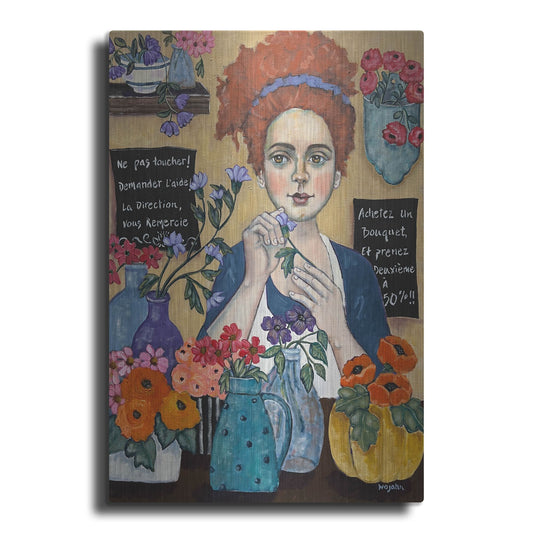 Luxe Metal Art 'Le Joie de Travail' by Holly Wojhan, Metal Wall Art