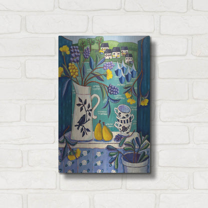 Luxe Metal Art 'Cottage by the Sea' by Holly Wojhan, Metal Wall Art,12x16