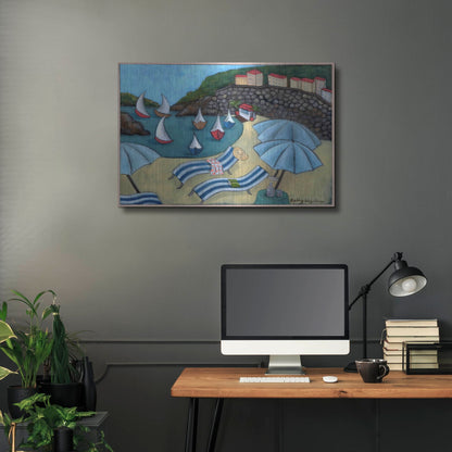 Luxe Metal Art 'Under the Umbrellas' by Holly Wojhan, Metal Wall Art,36x24