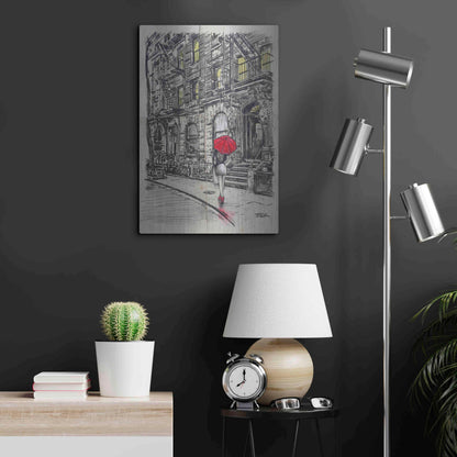 Luxe Metal Art 'Burrough Walk' by Loui Jover, Metal Wall Art,16x24