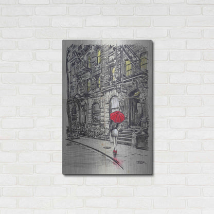 Luxe Metal Art 'Burrough Walk' by Loui Jover, Metal Wall Art,24x36