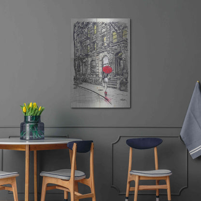 Luxe Metal Art 'Burrough Walk' by Loui Jover, Metal Wall Art,24x36