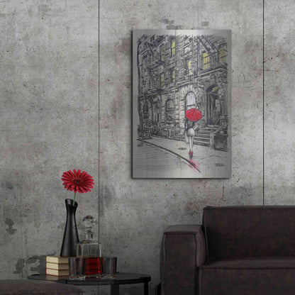 Luxe Metal Art 'Burrough Walk' by Loui Jover, Metal Wall Art,24x36