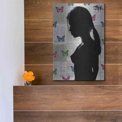 Luxe Metal Art 'Butterfly Tide' by Loui Jover, Metal Wall Art,12x16