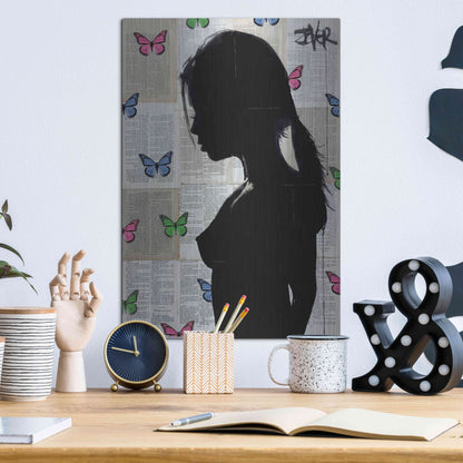 Luxe Metal Art 'Butterfly Tide' by Loui Jover, Metal Wall Art,12x16