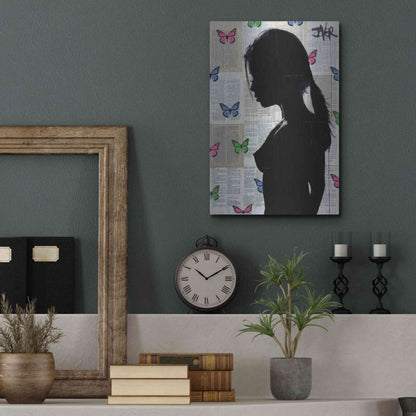 Luxe Metal Art 'Butterfly Tide' by Loui Jover, Metal Wall Art,12x16