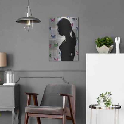 Luxe Metal Art 'Butterfly Tide' by Loui Jover, Metal Wall Art,16x24