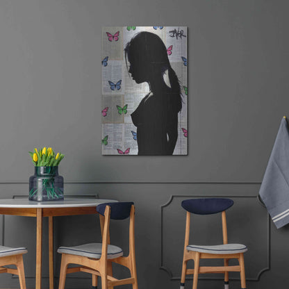 Luxe Metal Art 'Butterfly Tide' by Loui Jover, Metal Wall Art,24x36