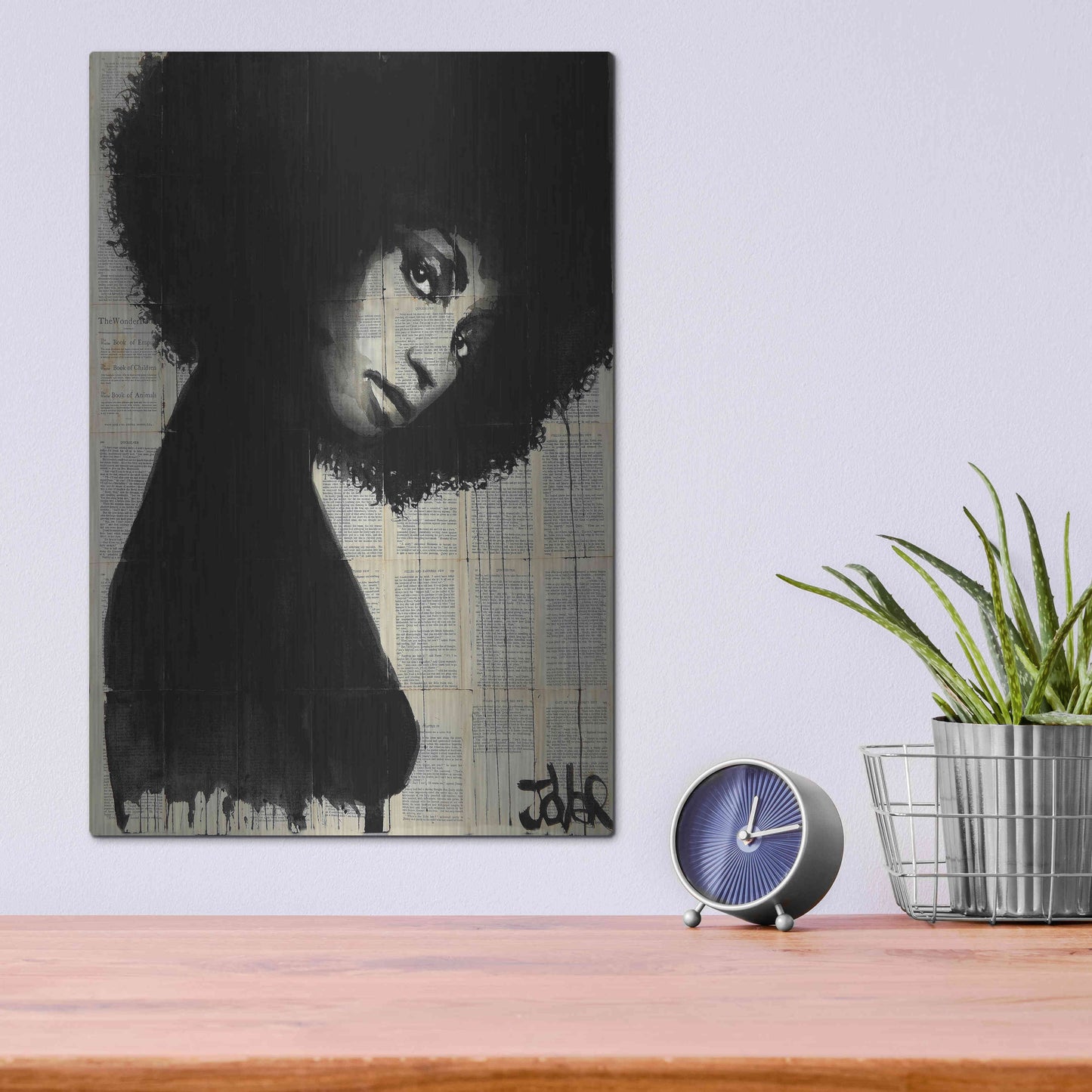 Luxe Metal Art 'Celistine' by Loui Jover, Metal Wall Art,12x16