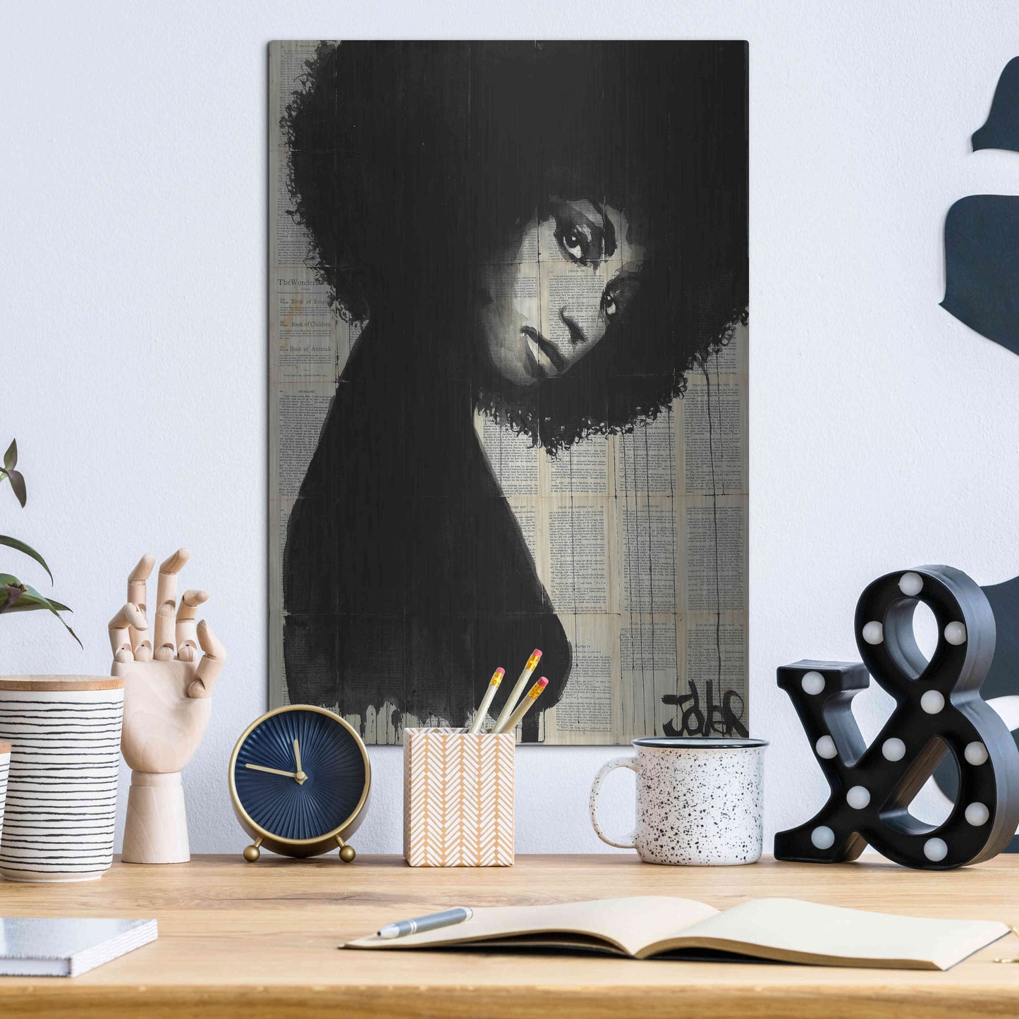 Luxe Metal Art 'Celistine' by Loui Jover, Metal Wall Art,12x16