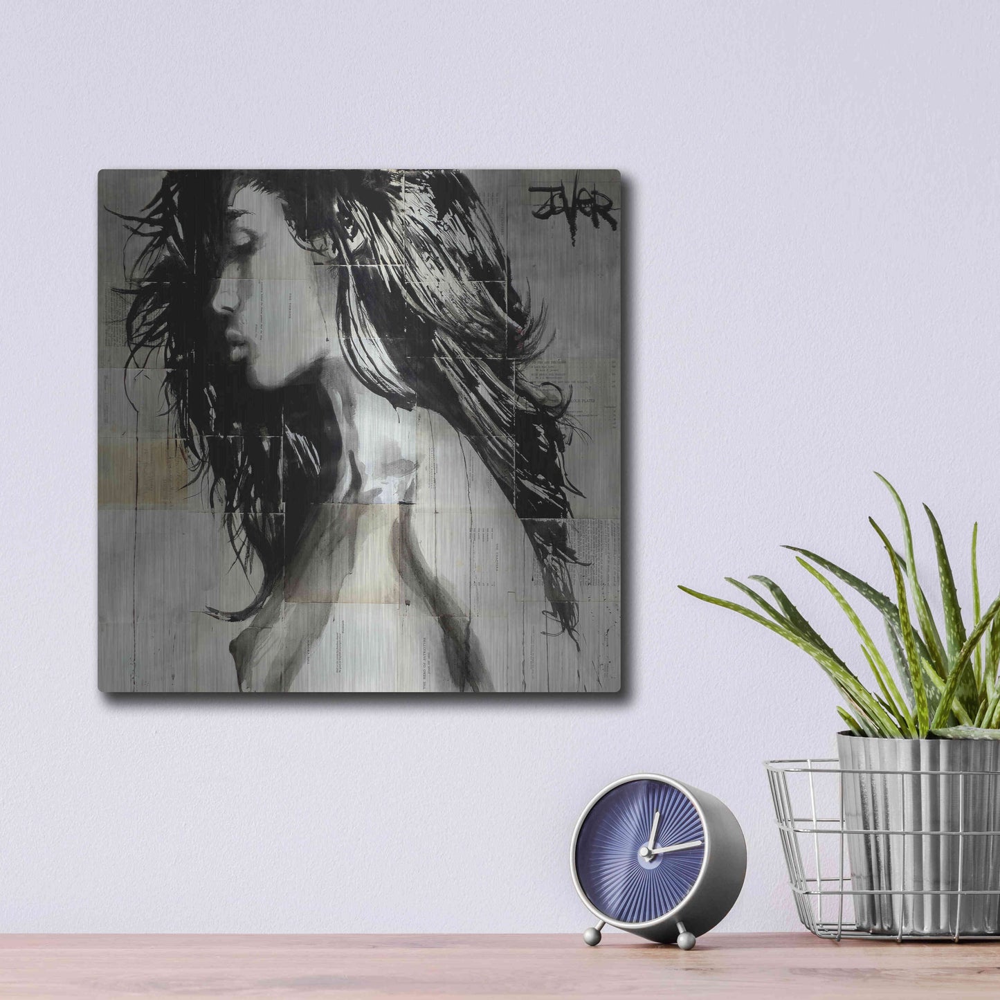 Luxe Metal Art 'Colombia' by Loui Jover, Metal Wall Art,12x12