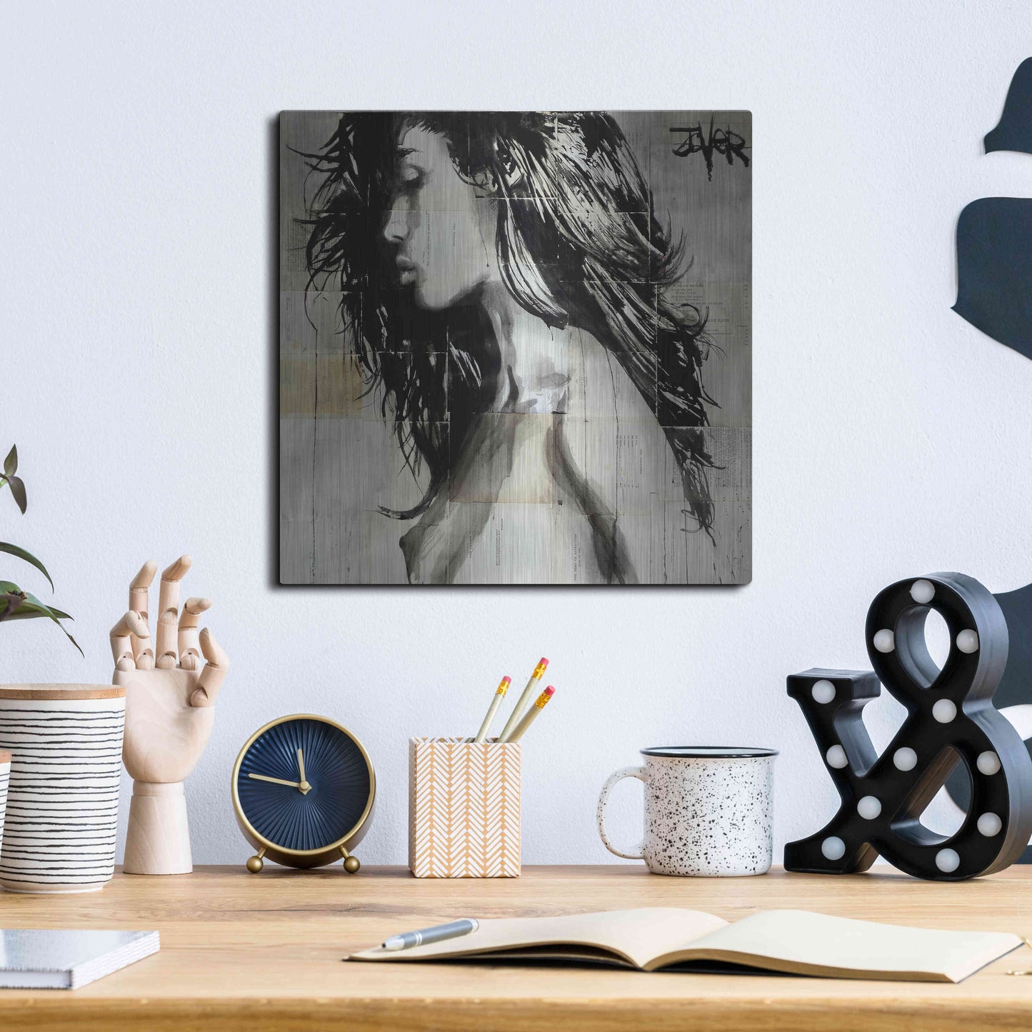 Luxe Metal Art 'Colombia' by Loui Jover, Metal Wall Art,12x12