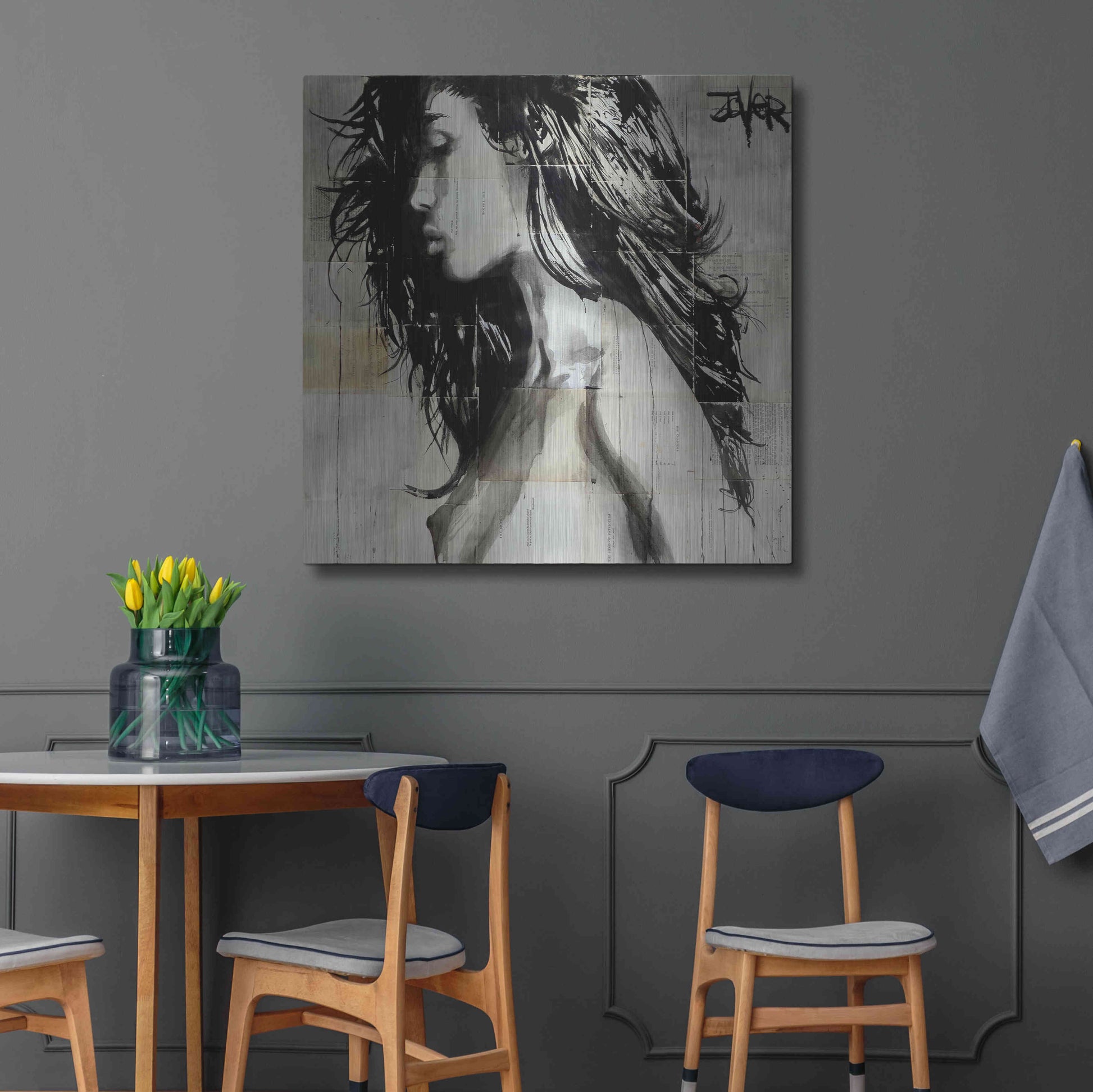 Luxe Metal Art 'Colombia' by Loui Jover, Metal Wall Art,36x36