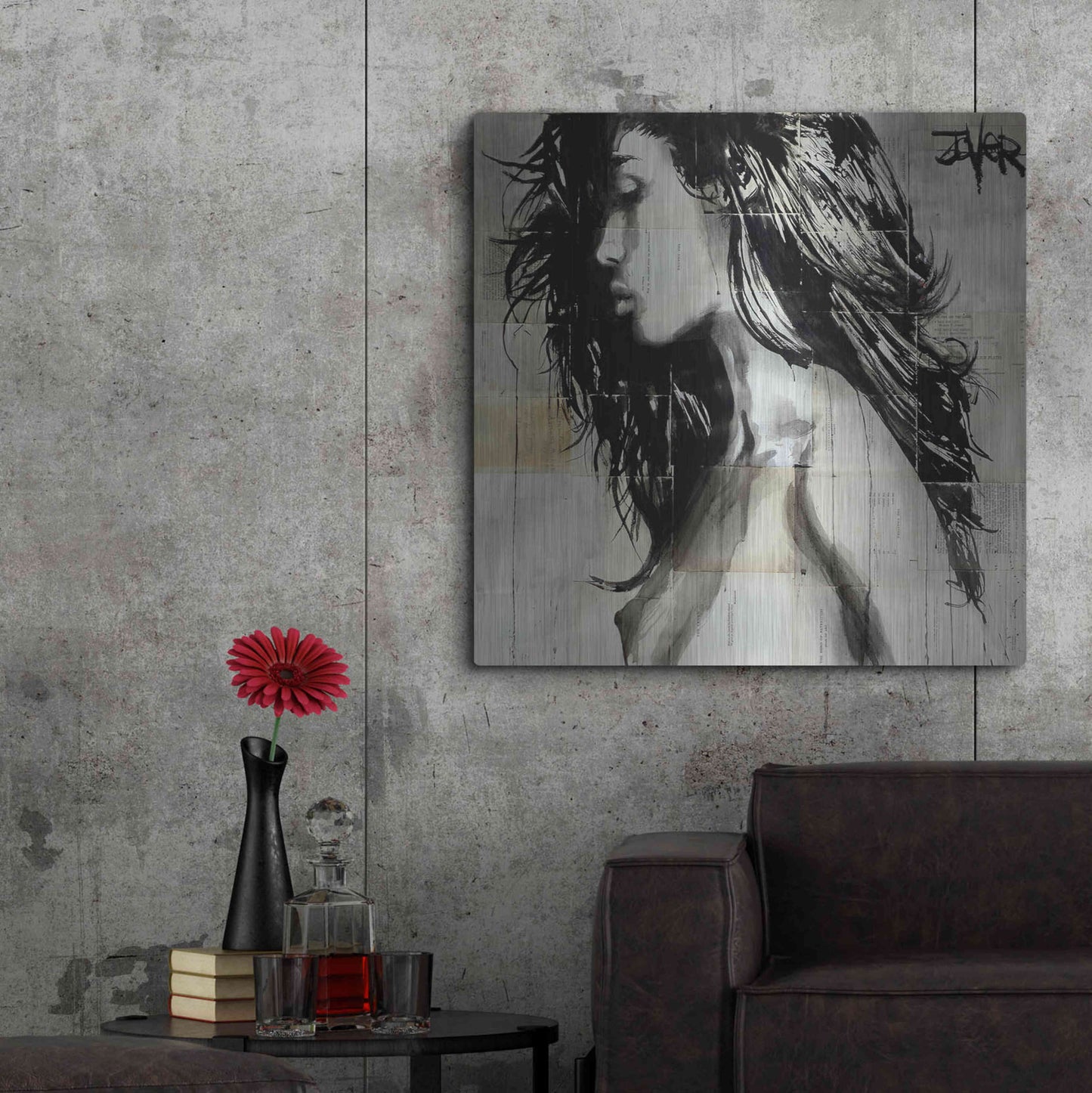Luxe Metal Art 'Colombia' by Loui Jover, Metal Wall Art,36x36