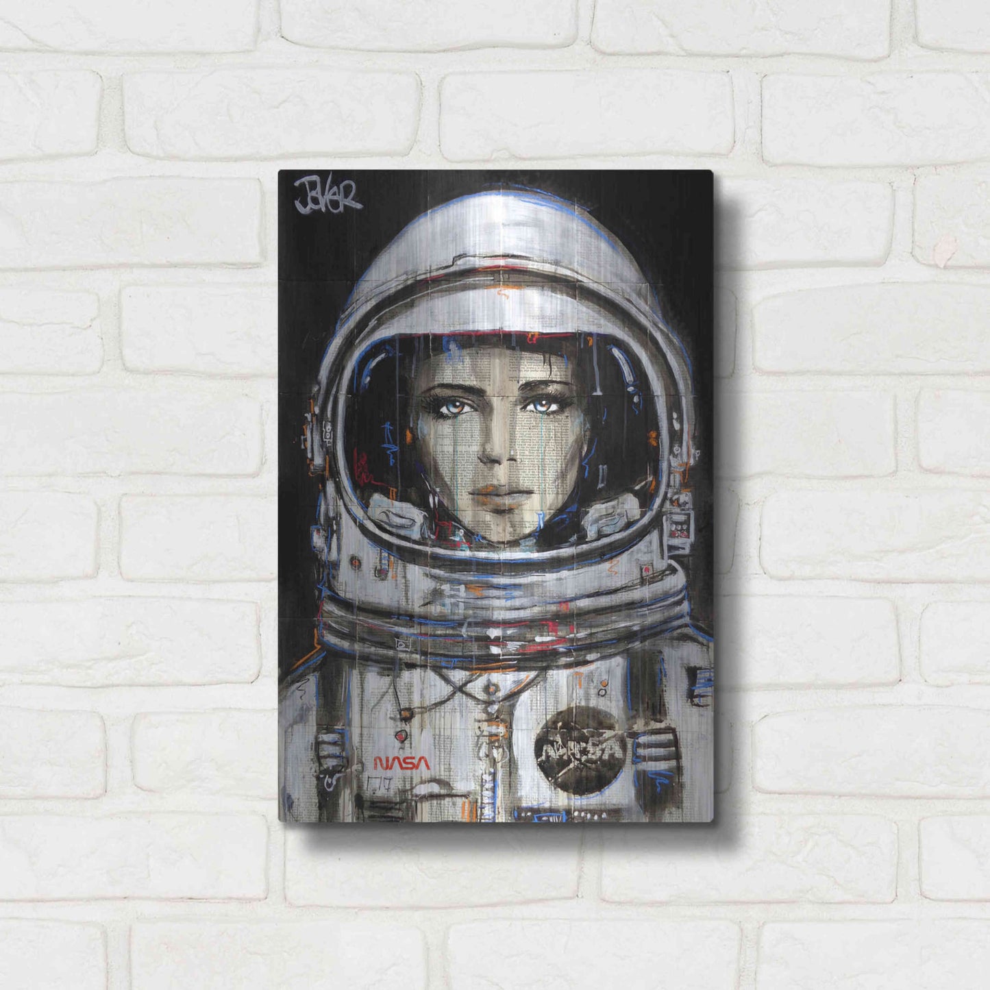 Luxe Metal Art 'Cosmos' by Loui Jover, Metal Wall Art,12x16