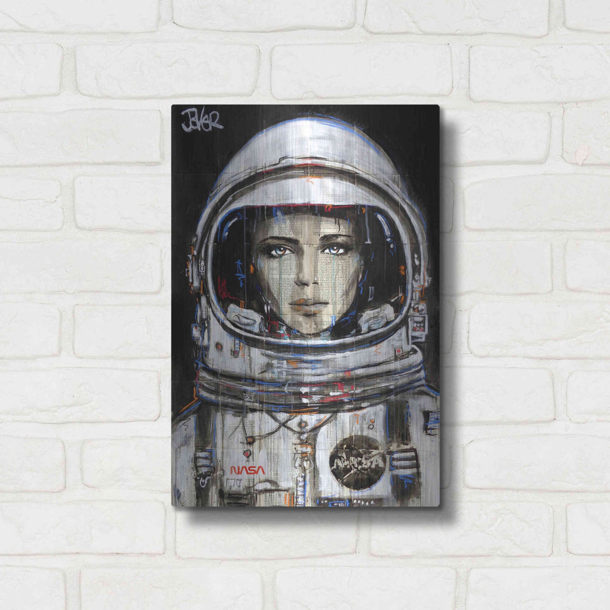 Luxe Metal Art 'Cosmos' by Loui Jover, Metal Wall Art,12x16